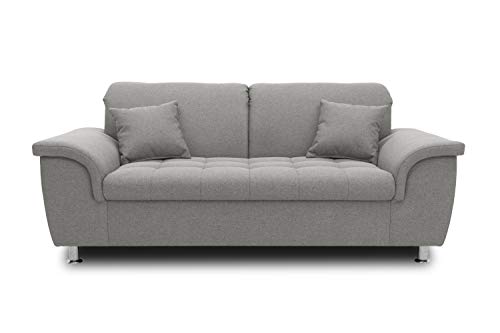 DOMO. collection Sofa Franzi, 2-Sitzer Couch, 2er Garnitur mit Nackenfunktion, Polstergarnitur 190 x 105 x 81 cm (BxTxH), grau DOMO. collection Sofa Franzi, 2-Sitzer Couch, 2er Garnitur mit Nackenfunktion, Polstergarnitur 190 x 105 x 81 cm (BxTxH), grau von DOMO. collection