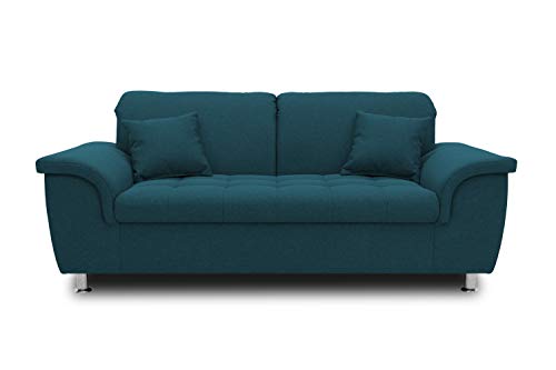 DOMO. Collection Sofa Franzi, 2-Sitzer Couch, 2er Garnitur mit Nackenfunktion, Polstergarnitur, türkis, 190x105x81 cm von DOMO. collection