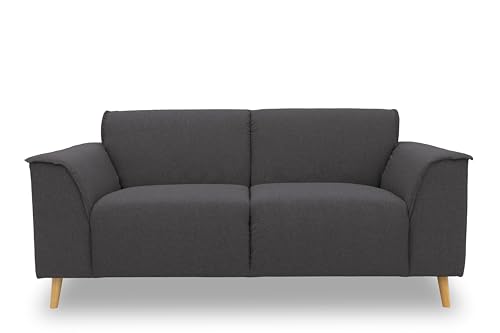 DOMO. collection Sofa Jules FK 2 Sitzer, 2er Couch in skandinavischer Optik, mit Federkernpolsterung, Garniur mit Holzfüßen, 178 x 90 x 81 cm (BxTxH), in pepper DOMO. collection Sofa Jules FK 2 Sitzer, 2er Couch in skandinavischer Optik, mit Federkernpolsterung, Garniur mit Holzfüßen, 178 x 90 x 81 cm (BxTxH), in pepper von DOMO. collection