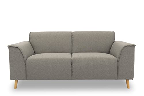 DOMO. collection Sofa Jules FK 2 Sitzer, 2er Couch in skandinavischer Optik, mit Federkernpolsterung, Garniur mit Holzfüßen, 178 x 90 x 81 cm (BxTxH), in silber DOMO. collection Sofa Jules FK 2 Sitzer, 2er Couch in skandinavischer Optik, mit Federkernpolsterung, Garniur mit Holzfüßen, 178 x 90 x 81 cm (BxTxH), in silber von DOMO. collection