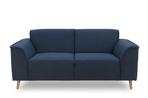 DOMO. collection Sofa Jules FK 2 Sitzer, 2er Couch in skandinavischer Optik, mit Federkernpolsterung, Garniur mit Holzfüßen, 178 x 90 x 81 cm (BxTxH), in dunkelblau DOMO. collection Sofa Jules FK 2 Sitzer, 2er Couch in skandinavischer Optik, mit Federkernpolsterung, Garniur mit Holzfüßen, 178 x 90 x 81 cm (BxTxH), in dunkelblau von DOMO. collection