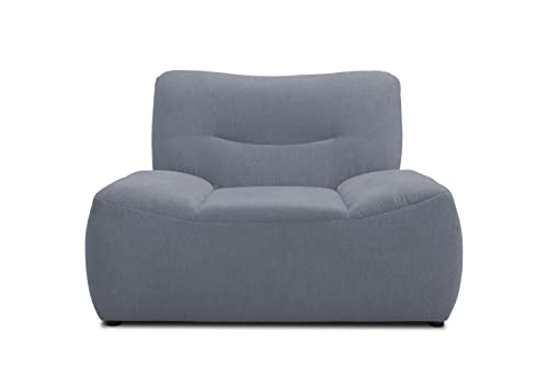 DOMO. collection Sessel Boho, Loveseat, Polstersessel im Boho-Style, Bigsofa Garnitur, 122 x 109 x 81 cm (BxTxH), grau von DOMO. collection