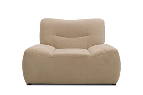DOMO. Collection Boho Loveseat, Sessel, Polstersessel im Boho-Style, Sofa, Couch, Bigsofa in beige von DOMO. collection
