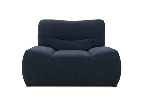 DOMO. collection Sessel Boho, Loveseat, Polstersessel im Boho-Style, Bigsofa Garnitur, 122 x 109 x 81 cm (BxTxH), dunkelblau von DOMO. collection