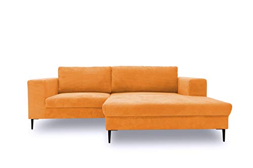 DOMO. Collection Modica Ecksofa, moderne L-Form Eckcouch, Sofa Eckgarnitur, orange, 244x173x83 von DOMO. collection