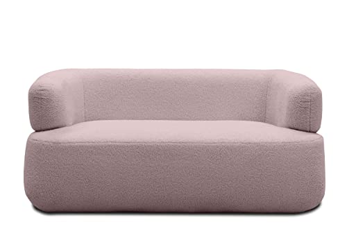 DOMO. Collection 2 Sitzer Molina, 2er fest, 2er Sofa, Couch, Garnitur 160 x 86 x 71 cm in altrosa von DOMO. collection