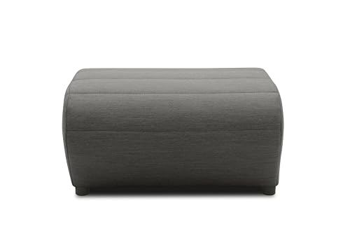 DOMO. collection Outdoor Polsterhocker Borkum, Hocker wetterfest, Gartenmöbel, Gartensofa, Gartenhocker, 73 x 63 x 40 cm (BxTxH), anthrazit von DOMO. collection