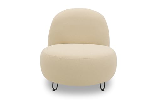 DOMO. collection Outdoor Sessel Langeroog, wetterfester Polstersessel mit Metallfüßen, Gartensofa, Gartenmöbel, Outdoor-Möbel, 76 x 88 x 79 cm (BxTxH), beige von DOMO. collection