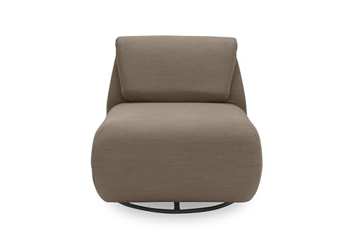 DOMO. collection Outdoor Sessel Spiekeroog, Polstersessel mit Rückenfunktion und Drehfunktion, wetterfest, Gartenmöbel, Gartensofa, 68 x 88 x 67 cm (BxTxH), braun von DOMO. collection