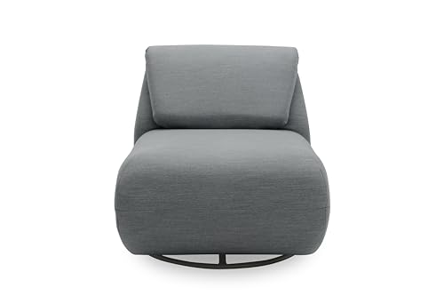 DOMO. collection Outdoor Sessel Spiekeroog, Polstersessel mit Rückenfunktion und Drehfunktion, wetterfest, Gartenmöbel, Gartensofa, 68 x 88 x 67 cm (BxTxH), dungelgrau von DOMO. collection