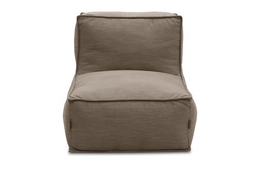 DOMO. collection Outdoor Sofa Wangerooge 1F Element (Sessel), Gartensofa, Sitzsack, Outdoor Sitzsack, Luftsack Garten 75 x 115 x 73 cm braun von DOMO. collection