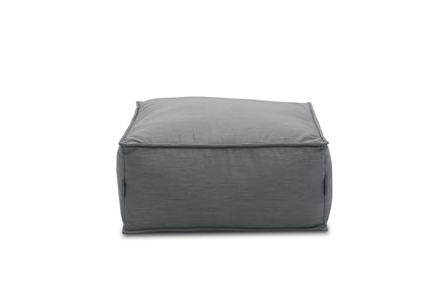 DOMO. collection Outdoor Sofa Wangerooge Hocker, Gartensofa, Sitzsack, Outdoor Sitzsack, Luftsack Garten 75 x 70 x 45 cm dunkelgrau von DOMO. collection