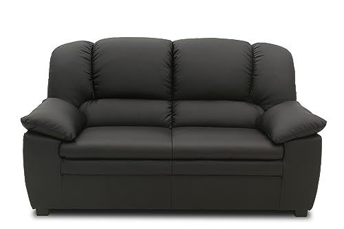 DOMO. Collection Ambato Sofa, 2 Sitzer, 2er Couch, Garnitur, 159 x 92 x 88 cm, Polstergarnitur in schwarz von DOMO. collection