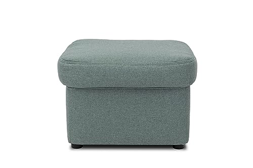 DOMO. collection Polsterhocker Puno, Hocker, Beistellhocker für Sofa, Sitzhocker, Fußhocker, 60 x 60 x 40 cm (BxHxT), eisblau von DOMO. collection