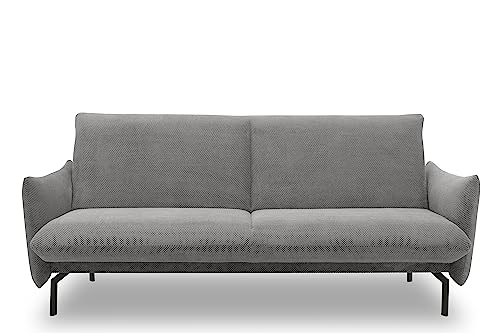 DOMO. collection Schlafsofa Salta, 2 Sitzer Sofa mit Schlaffunktion, Schlafcouch, Gästebett, 200x120 Liegefläche, grau, 230x95 cm von DOMO. collection
