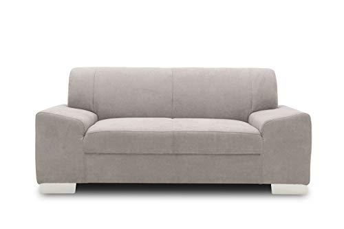 DOMO. collection Sofa Alisson, 2er Couch, 2-Sitzer, 2er Garnitur, Polstergarnitur 164 x 83 x 75 cm (BxTxH), in hellgrau von DOMO. collection