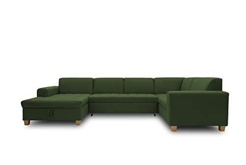 DOMO. collection Wohnlandschaft Sugar, Sofa, Couch, Polstergarnitur, Moderne U-Form, 162 x 333 x 199 cm, grün DOMO. collection Wohnlandschaft Sugar, Sofa, Couch, Polstergarnitur, Moderne U-Form, 162 x 333 x 199 cm, grün von DOMO. collection