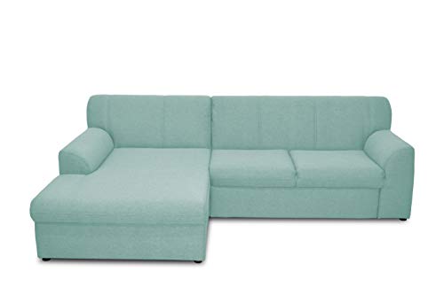 DOMO. Collection Ecksofa Topper | moderne Couch in L-Form | kleine Polsterecke mit Schlaffunktion | blau, 245x155x78 cm von DOMO. collection