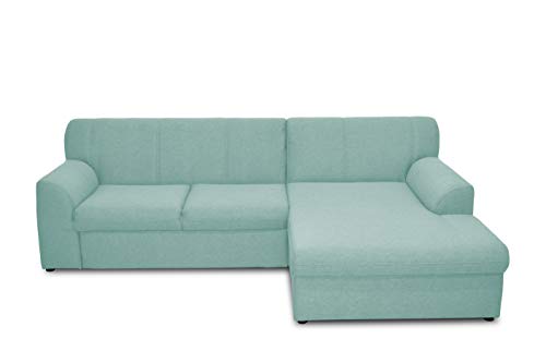 DOMO. Collection Ecksofa Topper | moderne Couch in L-Form | kleine Polsterecke mit Schlaffunktion | blau, 245x155x78 cm von DOMO. collection