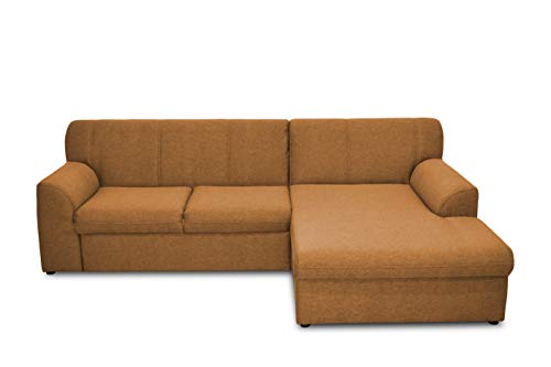 DOMO. Collection Ecksofa Topper | moderne Couch in L-Form | kleine Polsterecke mit Schlaffunktion | Gold, 245 x 155 von DOMO. collection
