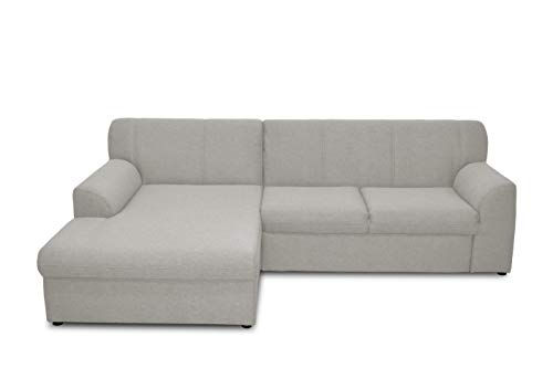 DOMO. collection Ecksofa Topper, Sofa in L-Form mit Schlaffunktion, moderne Couch, kleine Polsterecke, Schlafsofa, 245 x 155 x 78 cm (BxTxH), silber von DOMO. collection