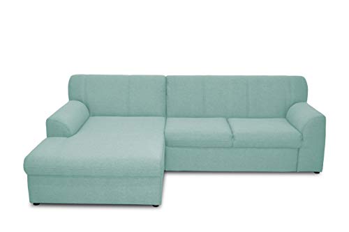 DOMO. collection Ecksofa Topper, Sofa in L-Form mit Schlaffunktion, moderne Couch, kleine Polsterecke, Schlafsofa, 245 x 155 x 78 cm (BxTxH), blau von DOMO. collection