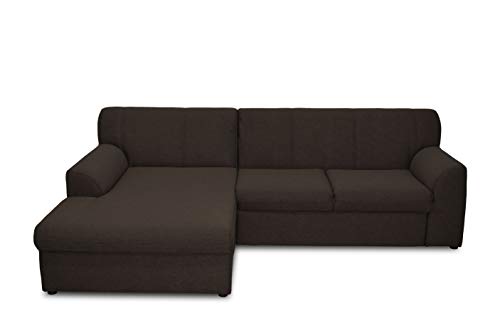 DOMO. Collection Ecksofa Topper | moderne Couch in L-Form | kleine Polsterecke mit Schlaffunktion | braun, 245 x 155 von DOMO. collection