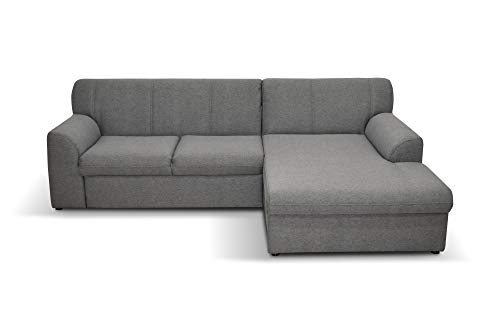 DOMO. collection Ecksofa Topper, Sofa in L-Form mit Schlaffunktion, moderne Couch, kleine Polsterecke, Schlafsofa, 245 x 155 x 78 cm (BxTxH), grau von DOMO. collection