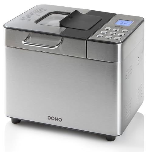DOMO B3971 Brotbackautomat Schwarz, Silber (matt), Kunststoff von Domo