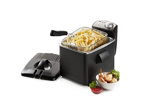 DOMO DO1014FR Friteuse - 3200W - Kapazität 4L - Edelstahl schwarz von Domo