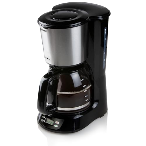 DOMO DO1065K Kaffeeautomat - Filterkaffeemaschine mit Timer und Display - Hochwertige Glaskanne - 1.5L - Schwarz/silber DOMO DO1065K Kaffeeautomat - Filterkaffeemaschine mit Timer und Display - Hochwertige Glaskanne - 1.5L - Schwarz/silber von DOMO
