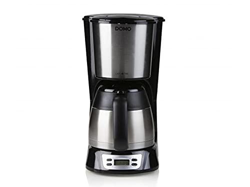 Domo DO709K Kaffeeautomat m. Isolierkanne u. Timer Silber/Schwarz von Domo