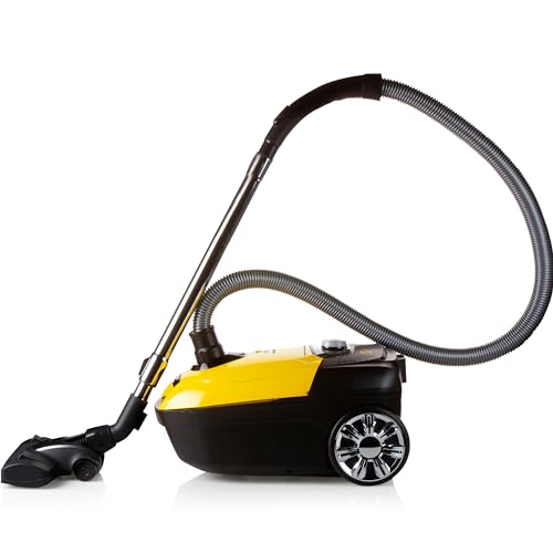 DOMO DO7294S Staubsauger mit Beutel - 5 L - 800 W - gelb/schwarz Turbo Clean X von DOMO