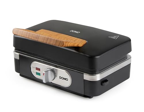 DOMO DO9278C Multifunktionsgerät 3-in-1 - Sandwichmaker - Waffeleisen - Kontaktgrill - 1100W - Mattes Design in Schwarz mit Holzgriff DOMO DO9278C Multifunktionsgerät 3-in-1 - Sandwichmaker - Waffeleisen - Kontaktgrill - 1100W - Mattes Design in Schwarz mit Holzgriff von Domo