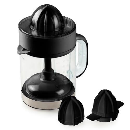 DOMO DO9235J Zitruspresse Saftpresse 1,2 l schwarz/silber von Domo