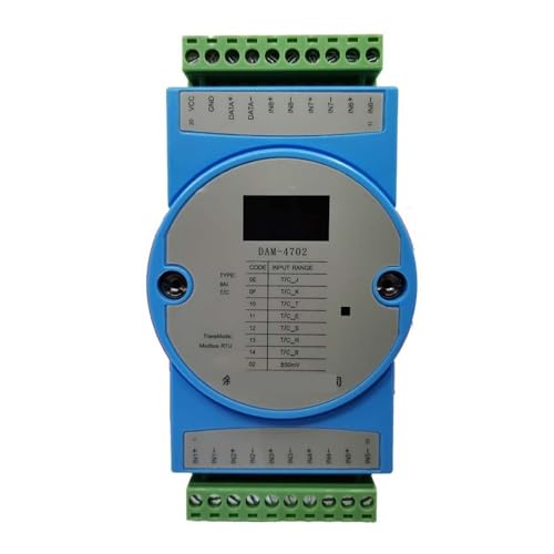 8-channel K-type thermocouple temperature acquisition input module 8 to RS485 Modbus isolation transmitter DAM-4702(With display) von DOMOJT