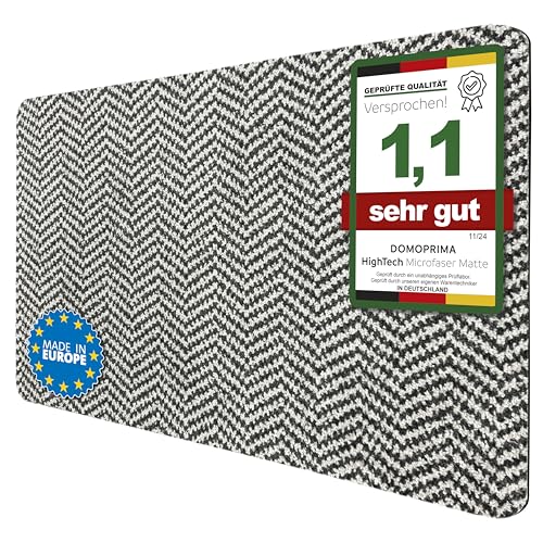 DOMOPRIMA Mikrofaser Schmutzfangmatte 80x50 cm, waschbar, extrem saugfähig, Anti-Rutsch Technologie, Magic Clean Mat, Fußmatte im Fischgrätmuster (anthrazit-hellgrau, 80 x 50 cm) von DOMOPRIMA homeware