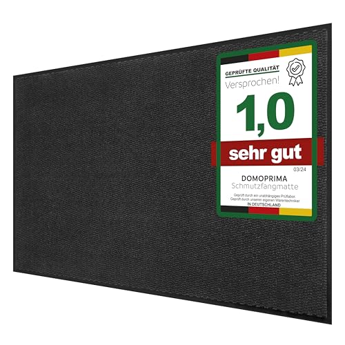 DOMOPRIMA Schmutzfangmatte 90 x 150 cm schwarz meliert in Gewerbequalität geruchsneutral Fußmatte für Innen Außen rutschfest wetterfest Eingangsbereich Außenbereich Fußmatte Sauberlaufmatte von DOMOPRIMA homeware