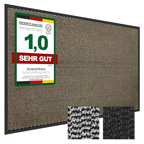 DOMOPRIMA Schmutzfangmatte geruchsneutral hochwertig für Innen Außen rutschfest wetterfest Eingangsbereich Außenbereich Fußmatte Eingangsmatte Sauberlaufmatte (braun meliert, 60 x 90 cm) von DOMOPRIMA homeware
