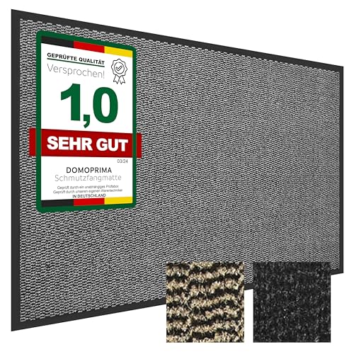 DOMOPRIMA Schmutzfangmatte geruchsneutral hochwertig für Innen Außen rutschfest wetterfest Eingangsbereich Außenbereich Fußmatte Eingangsmatte Sauberlaufmatte (grau meliert, 60 x 90 cm) von DOMOPRIMA homeware