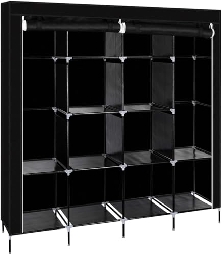 DOMUMALI Schwarz: Stahlhartes Portables Regal mit 12 Fach & Movable Bar – 5 Min. zusammengebaut & Staub schmeißt Sein Handtuch EIN! DOMUMALI Schwarz: Stahlhartes Portables Regal mit 12 Fach & Movable Bar – 5 Min. zusammengebaut & Staub schmeißt Sein Handtuch EIN! von DOMUMALI