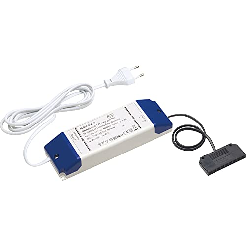 DOMUS LINE LED Netzgerät 12V SLD75 Led Netzteil 12V dimmbar, 9-fach Verteiler und Euro-Flachstecker - Leistung 12-75 Watt, Kunststoff hellgrau von Domus Line