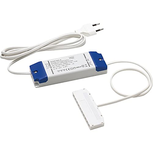 DOMUS LINE LED Netzgerät 24V SLD30 Led Netzteil 24V dimmbar, 9-fach Verteiler und Euro-Flachstecker - Leistung 5-30 Watt, Kunststoff hellgrau von Domus Line
