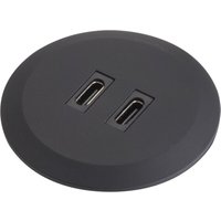 Domus Line - usb c Einbau Buchse 2x usb c Charger Subby 24 v/dc, Kunststoff schwarz von DOMUS LINE