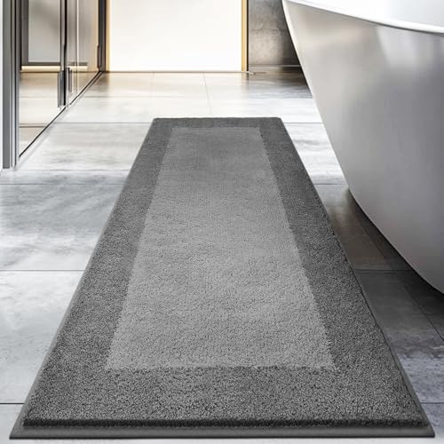 DOMUSTEX Badezimmerteppich 60 X 150 cm, Badematte rutschfest, Badteppich Waschbar, Badvorleger für Dusche, Badewanne und Fußboden DOMUSTEX Badezimmerteppich 60 X 150 cm, Badematte rutschfest, Badteppich Waschbar, Badvorleger für Dusche, Badewanne und Fußboden von DOMUSTEX