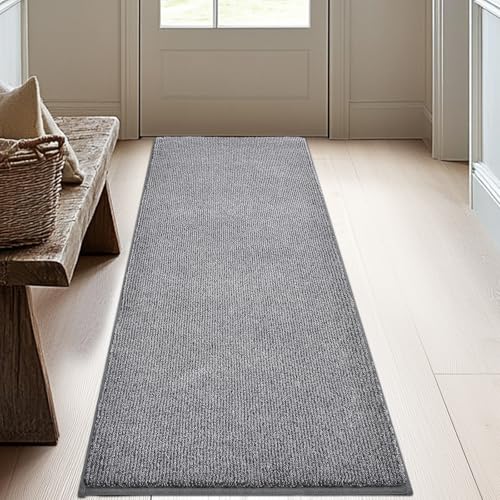 DOMUSTEX Waschbar Teppich Läufer 60 x 150 cm, Eingangsteppich, Schmutzfangmatte Innen, rutschfeste Fussmatte für Badezimmer, Küche, Schlafzimmer, Flur von DOMUSTEX