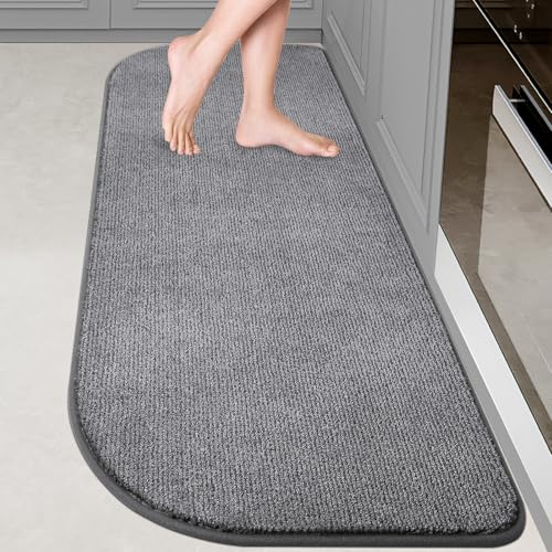 DOMUSTEX Waschbar Teppich Läufer 60x150cm Halbrund, küchenläufer, Schmutzfangmatte Innen, rutschfeste Eingangsteppich für Küche, Badezimmer, Schlafzimmer, DOMUSTEX Waschbar Teppich Läufer 60x150cm Halbrund, küchenläufer, Schmutzfangmatte Innen, rutschfeste Eingangsteppich für Küche, Badezimmer, Schlafzimmer, von DOMUSTEX