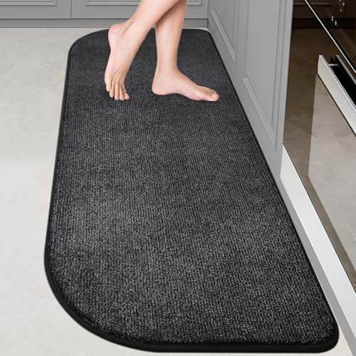 DOMUSTEX Waschbar Teppich Läufer 60x180cm Halbrund, küchenläufer, Schmutzfangmatte Innen, rutschfeste Eingangsteppich für Küche, Badezimmer, Schlafzimmer, DOMUSTEX Waschbar Teppich Läufer 60x180cm Halbrund, küchenläufer, Schmutzfangmatte Innen, rutschfeste Eingangsteppich für Küche, Badezimmer, Schlafzimmer, von DOMUSTEX