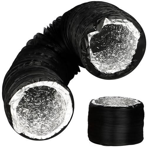DOMUX Lüftungsschlauch 125 mm aus PVC für Dunstabzugshaube, flexibler Lüftungsschlauch aus Aluminium, 127 mm x 3 m, Abluft für Abluftventilator von DOMUX