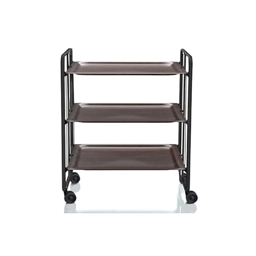 DON HIERRO - BAUHAUS Servierwagen klappbar mit Rollen - Metall schwarz, 3 Ebenen-Wenge DON HIERRO - BAUHAUS Servierwagen klappbar mit Rollen - Metall schwarz, 3 Ebenen-Wenge von DON HIERRO